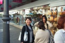 Waiting for the bus.  