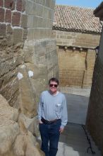 Tom and a castle near Sabada.
