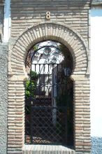 Typical Moorish arch in the Albaicin, the old Arab part of the city.