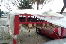 The basic frame of a passo.  There would be 4 rows of eight costeleros.